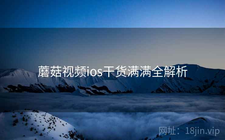 蘑菇视频ios干货满满全解析