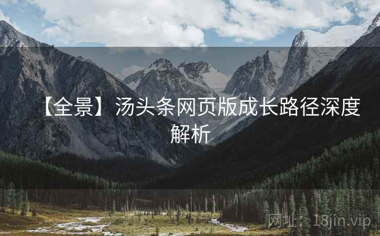【全景】汤头条网页版成长路径深度解析